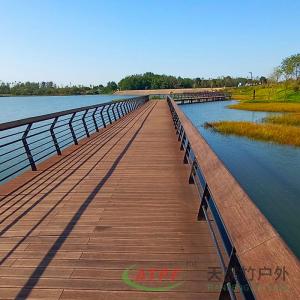 Outdoor Non Slip 38mm Decking Boards Vertical Carbonized Bamboo