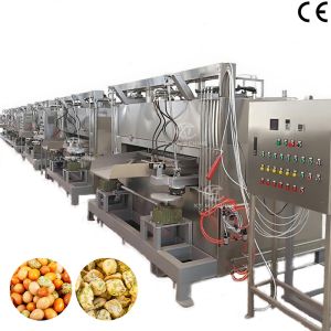 China Full Automatic 100kg/h Nut Roasting Machine with Flat Tray Design and Food Grade 304 Stainless Steel for Energy Saving Nut Processing supplier