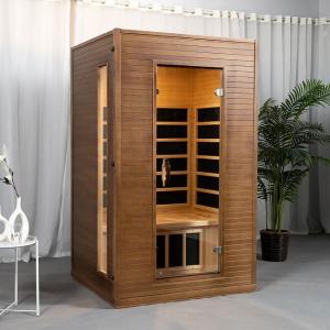 Indoor Solid Wood Carbon Panel Heater Far Infrared Sauna Room For 2 Person