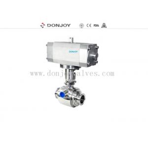 Horizontal straight way Pnuematic  ball valve with thread Connection