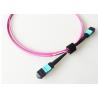 50um MPO MTP Optical Fiber Cable 40G OM4 Multimode Violet Color