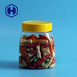 China 480ml Disposable PET Plastic Sweet Jars With Lid Food Safe Sugar Fondants supplier