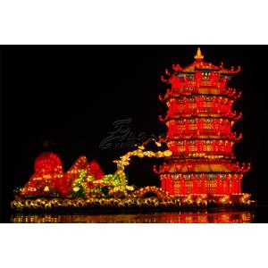 China Bright Fabric Chinese Lanterns , Big Size Chinese Lantern Christmas Lights supplier