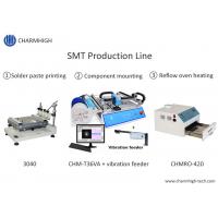 China Small PCB Assembly Line Stencil Printer 3040 , CHMT36VA Smt Machine , 420 Reflow Oven on sale