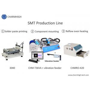China Small PCB Assembly Line Stencil Printer 3040 , CHMT36VA Smt Machine , 420 Reflow Oven supplier