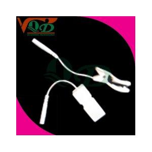 China DC2.5 plug 1.5m or 2.0m Length Copper foil silk TENS Electrodes Wires Ear clips line wholesale