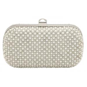 China Trendy Pearl Bead Mesh Evening Bags Hard Case For Wedding Party supplier
