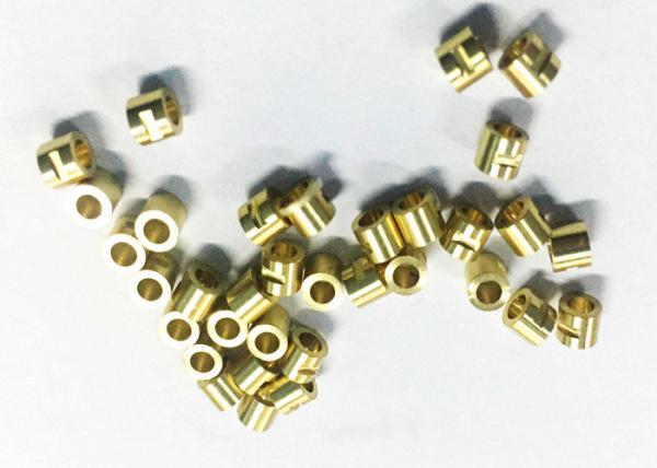 Connector Tube CNC Machining Brass Parts , Small Cnc Machined Components