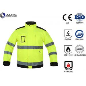 China Reflective PPE Safety Wear Disposable Anti Wrinkle Adjustable Sleeve Zip Pockets supplier