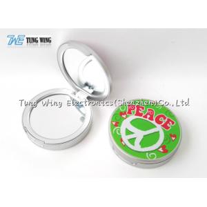 Compact Round Custom Pocket Makeup Mirror OEM For Promotional