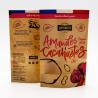 Recyclable And Biodegradable Kraft Paper Bags For Food Packaging With Transparent Windows And Customizable Printing Patterns.