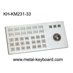 China Ruggedized Metal Panel Mount Industrial Keyboard with Trackball supplier