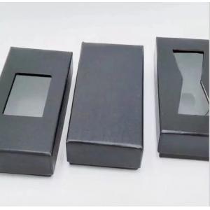 China CDR AI PSD Black Rectangular Cardboard Gift Box With Transparent Lid supplier
