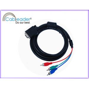 China 24K Gold plated 15 pin VGA Monitor Cables for Y / Pr / Pb component RGB display system supplier