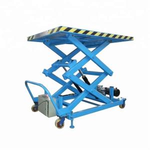 China Outdoor Scissor Lift Table Power 3kw Hydraulic Lift Trolley Cargo Lift Platform supplier