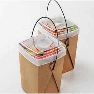 China Customized Disposable Takeaway Packaging Boxes Cup Shaped Noodle Packaging Boxes supplier