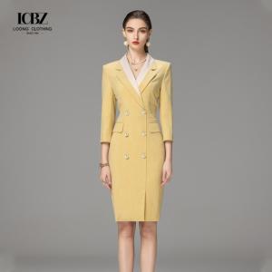 Women's Two Piece Set Office Formal Skirt Suit in Colors and Polyester Fiber Fabric