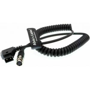 China 12 Pin Hirose To D-Tap Coiled Power Cable For B4 2 / 3&quot; Fujinon Canon Lens wholesale