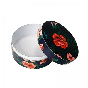 China Custom Printed Round Paper Box With Lid supplier
