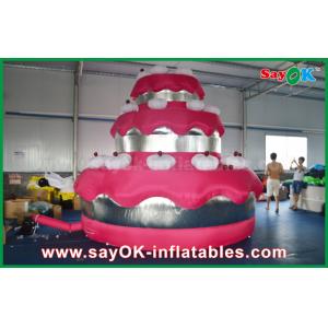 China Red Promotional Custom Inflatable Products Giant Cake Party / Birthday Decoration supplier