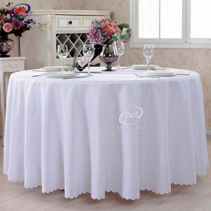 China 60 Inch Polyester Round Table Cloth Cover For Dining Table supplier