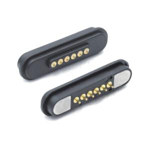 China Magnetic Connector 6 Pole Pogo Pin 3a Spring Loaded Waterproof  Power Charging Connector wholesale
