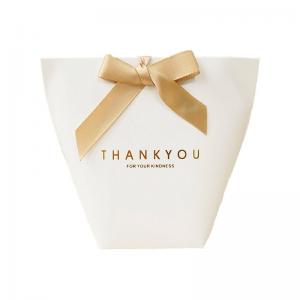 Customised Size Thank You Gift Bags Corrugated Paper For Wedding Guests