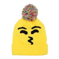 China Emoji Beanie Knit Cap Hat - One Size Fits Most - NEON Colors - 4 Different for sale