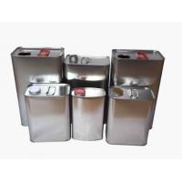 China 4L Square Tin Cans Empty Tin Containers With Metal Cover Handle on sale