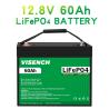 China VISENCH BMS Deep Cycle Storage Energy System 12V 60Ah LiFePO4 Rechargeable Lithium iron Phosphate Battery wholesale