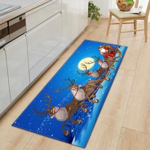 China Christmas Deer Waterproof Kitchen Runner Long Strip Anti Fatigue Floor Mat supplier