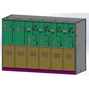 SF6 Compact Metal Enclosed Switchgear Fully Insulated Three Phase AC Rated Voltage