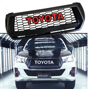 China Imitaion Carbon Fiber Front Grill Bar Toyota Hilux TRD Logo Rocco 2018 2019 wholesale