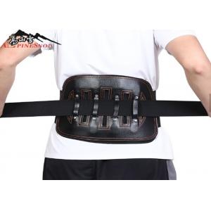 China Leather Magnetic Adjustable Waist Back Support Belt Lumbar Back Brace supplier