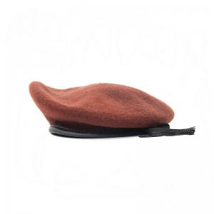 Aeration Autumn and Winter Beret Flat Top Solid Color Wool Painter Hat