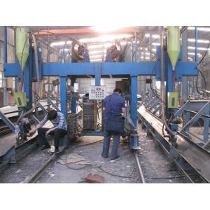 China Le double place la machine formée par T de soudure à l'arc électrique submergée de poutre en double T pour la poutre en double T résistante de taille énorme supplier