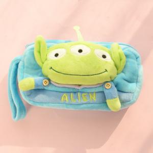 China Stationery Toy Story 3 Alien Plush Pencil Case For Promotion , Blue / Yellow supplier