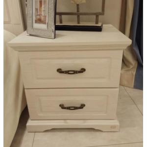 China Two Drawers White Nightstands Bedside Tables Simple European Style Furniture supplier