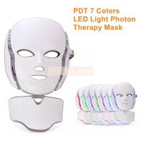 China 7 colour photon led beauty skin colored face mask with neck care on sale