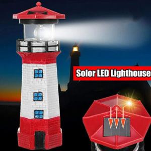 China 2.0 Volt 27.5cm Garden Lighthouse Rotating Light supplier