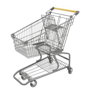 60L Q195 Steel Steel Shopping Cart American Style Retail Shopping Trolley