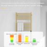 China Gold Wall Mount HEATED Towel Warmer with Sleek Round Tube Design and Free Standing Option wholesale