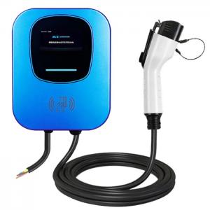 China Customize Colors 11kw Fast Charging Wall Mounted EV Charging Station For Home supplier