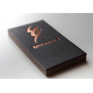 China Paint Gold Foil Cardboard Business Name Cards With Matte Gold Debossed supplier