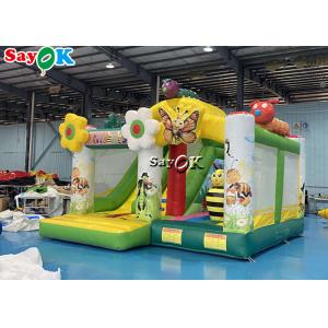 Insect Print Themed Inflatable Bounce Trampoline House With Slide