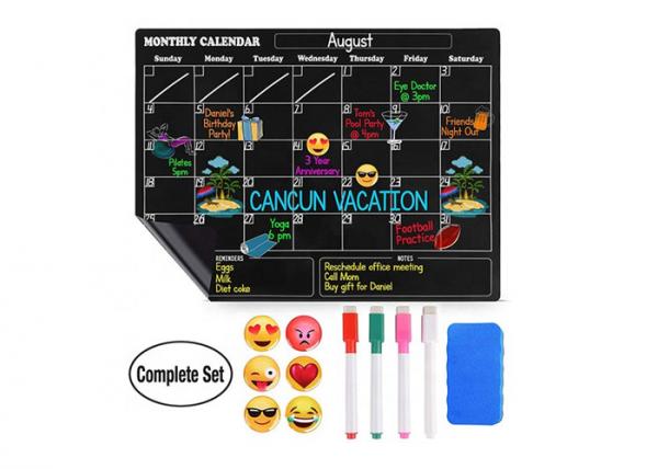 Flexiable Rubber Magnetic Dry Erase Menu Board 16x12" With Bright Chalk Markers
