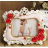 China Rose Flowers Polyresin Standing 6inch Picture Photo Frame wholesale