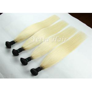 China Double Drawn Soft Ombre Human Hair Extensions With White Blonde supplier