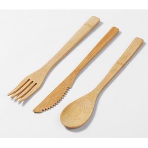 China Disposable Bamboo Knife Fork Spoon Cutlery Sets For Western Steak Exporting wholesale