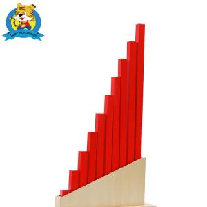 China Wooden Educational Toys  Montessori Sensorial Material Long Red Rods for kindergarten and perschool supplier